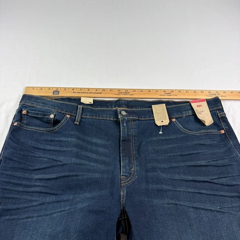 Levis 541 Jeans Mens 50x30 Blue Athletic Taper Stretch Denim NEW